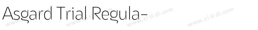 Asgard Trial Regula字体转换